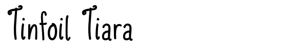 Tinfoil Tiara font preview